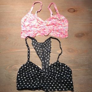 Pink Victoria’s Secret Bralettes Lot of 2 Small